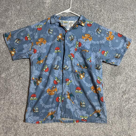 Monterey Canyon Pokemon Shirt Boys XL Vintage Y2K Pokeballs Charizard Blastoise
